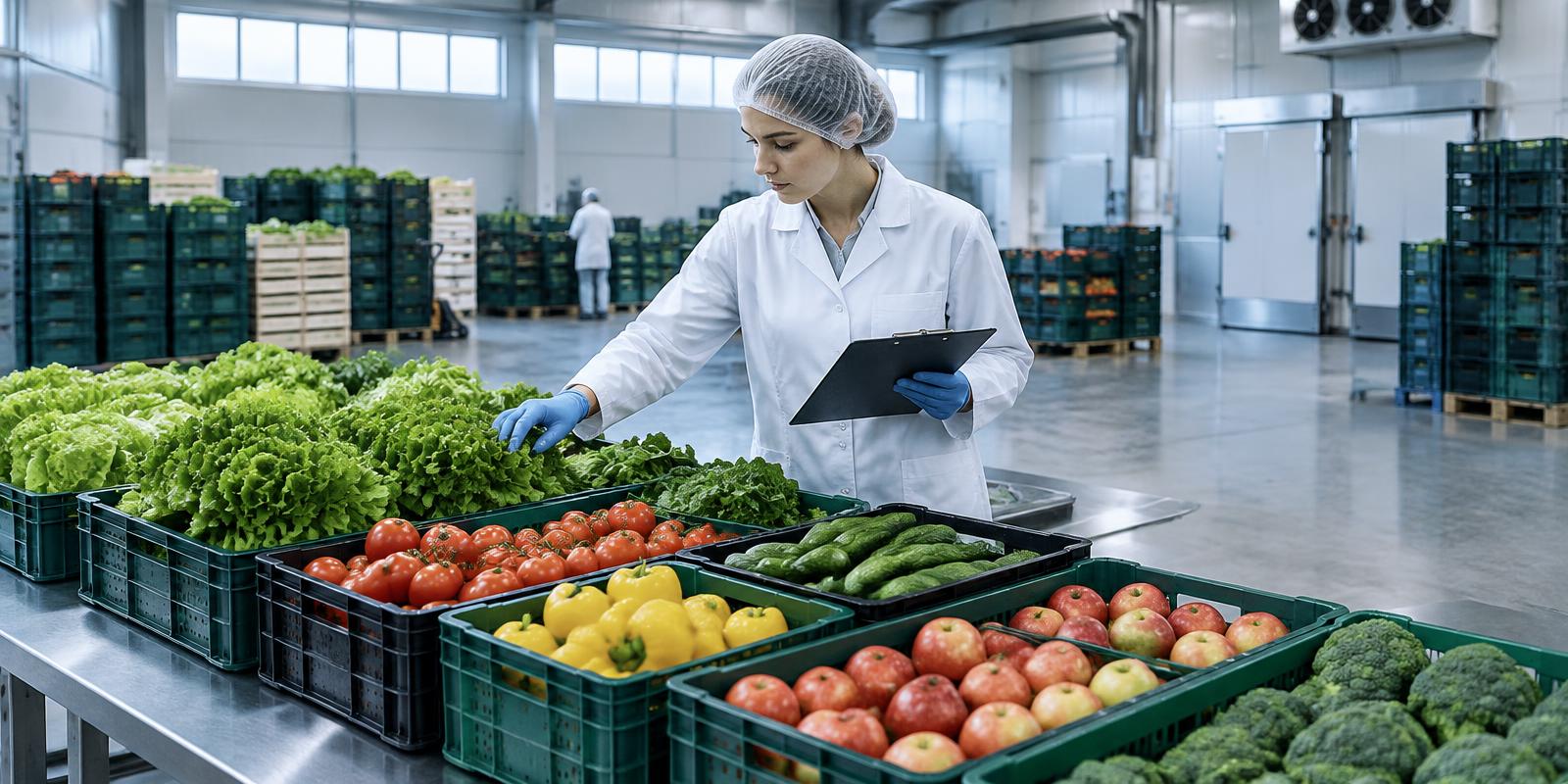 Quality control inspection of fresh produce at goods inward